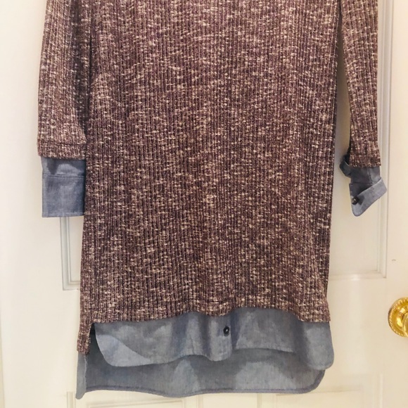 Tommy Hilfiger burgundy-denim Sweater Dress - Picture 5 of 5